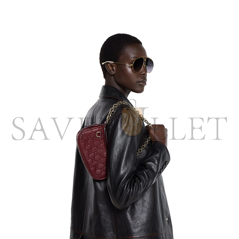 GUCCI GG EMBLEM MINI SHOULDER BAG 847091 (19*12*4cm) GUCCI GG EMBLEM MINI SHOULDER BAG 847091 (19*12*4cm)